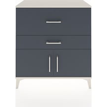 Hyperion Şifonyer 2 Raflı Tek Çekmeceli 2 Kapaklı 88x44x96 Aytaşı-antrasit Aytası