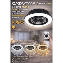 Cata Ct-3011 Yıldız Ledli Tavan Vantilatörü 3renk Modu Beyaz+4000k+günışığı Kumandalı