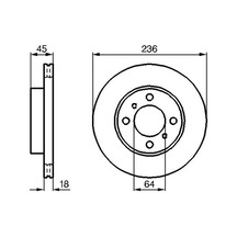 Mitsubishi Carisma Fren Diski On 1999-2001 Bosch 0986478572 2adettir
