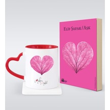 Kişiye Özel Elif Şafak Aşk Kitabı & Kırmızı Kalpli Kupa Se