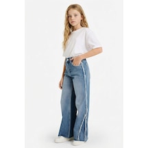 Defacto Kız Çocuk Wide Leg Jean Pantolon G3646a825cwnm28 Mavi-nm28