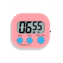 Gaman Js-118 Mıknatıslı Dijital Kronometre İleri Veya Geri Sayım Pembe