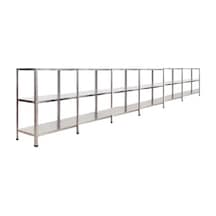 Çelikrafburada 3 Katlı 6 Lı Bitişik Çelik Galvaniz Arşiv Rafı Depo Rafı Kiler Rafı 31x60x150 Dx51 Kalite Gümüş