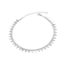 Brezza Lusso Jewelry Üçgen Figürlü Gurmet Zincir Gümüş Kadın Ayak Halhal Gümüş