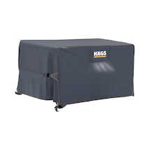 Haegs Bahçe Mobilyası Örtüsü, 150-150-74cm, Ağır Hizmet Oxford Kumaş, Su Geçirmez, Dış Mekan Veranda Masa Örtüsü, Havalandırmalı Masa Ve Sandalye Koruma Kılıfı - Gri