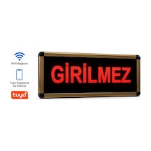 Sanec Wifi Kontrollü Akıllı Girilmez Tabelası 12x30 Cm - Tuya Ve Sesli Asistan Uyumlu Tuya, Alexa, Google Asistan Destekli