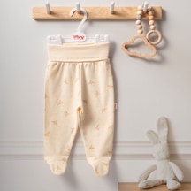 Tiffany Baby & Kids Tiffany Baby Organik Bird Theme Patikli Pantolon 2424007 Ekru