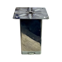 Cateksss 50x50 Mm Tablalı Ayarlı Ayak 10 Cm - 10 Lu Paket Gümüş