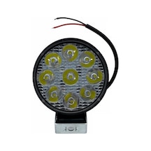 12v-24v Off-road Motosiklet Lamba Yuvarlak Beyaz 9 X 3w Power Ledli 82 82 Mm
