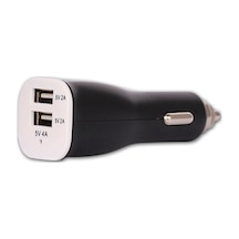Retro 5v 4a Apple Uyumlu iPad  , Tablet, Telefon Usb Araç Şarj Adaptörü - Siyah - Çift Usb