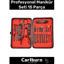Paslanmaz Çelik Profesyonel Manikür Seti 15'li