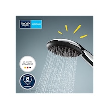Grohe Vitalio Start 110 El Duşu, 3 Akışlı Masaj, Yağmur & Jet , Smartswitch, 110mm Yuvarlak Duş Başlığı, Silikon Halka, Kireç Önleyici Sistem, Krom, 26031001