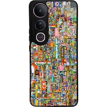 Vivo V50 Lite R/place Hatıra Tasarımlı Glossy Telefon Kılıfı Uyumlu Çok Renkli
