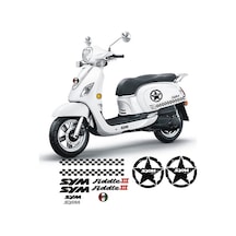 Motosiklet Sticker Set Siyah Sağ/sol-143