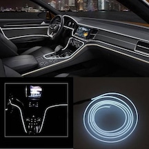 Beyaz Neon Ip Led Araç Içi Torpido Ledi Neon Led 2 Metre