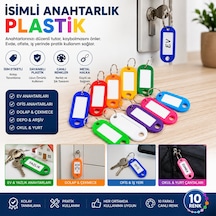 Büro Ev Ofis Hediyesi İçin Plastik Boş İsimli Anahtarlık Çok Renkli
