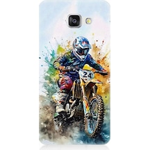 Samsung Galaxy A5 2016 Uyumlu Motorsikletçi Desenli Silikon Kılıf