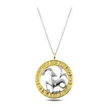 Casera's Gümüş Gold Oğlak Burcu Kolye Csr2183113 Gümüş