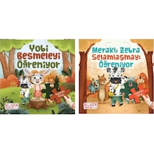 Yapbozlu Kitap Seti 2 Kitap Meraklı Zebra Selamlaşmayı Öğreniyor + Yobi Besmeleyi Öğreniyor