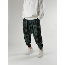 Cocopelli Ejder Desenli Pileli Erkek Jogger Pantolon Coc2665 Desenli