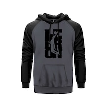 Lebron J. Smaç Gri Renk Reglan Kol Sweatshirt Gri