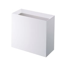 Yamazaki Home Dikdörtgen 4 Galon Çöp Kutusu - Modern Çöp Çöp Çöp Sepeti Saplı, Tek Boyut, Beyaz 10l Siyah