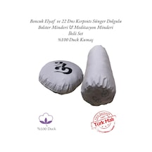 Remege Om Baskılı Meditasyon Minderi & Bolster Minderi Gri 2024 Gri