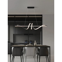 Modern Led Oturma Odası Kolye İşıkları Asılı Lamba İçin Yemek Masası Mutfak Vestiyer Ofis Ev Dekor Mobilya Minimalist 3043-q76-0w-er Siyah