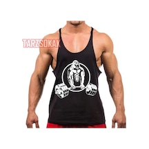 Tarzsokak Gym Tank Top Fitness Sporcu Atleti Gym147 Siyah