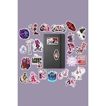 Hazbin Hotel V3 Sticker Paketi/bullet Journal Defter Çıkartma Ajanda Laptop Etiket, 787648768467 Abanoz