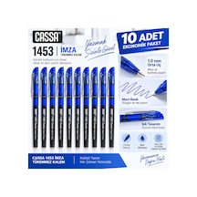 1453 İmza Tükenmez Kalem Mavi 1.0 Mm 10 Lu Ekonomik Paket