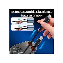 66w Hızlı Araç Çakmaklık Şarj Aleti, Kablolu Type-c Ve Lightning