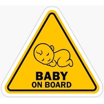 Uyarı Arabada Bebek Var Sticker oto Etiket 18cm MD50