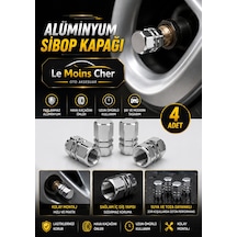 Dacia Spring Expression Alüminyum Altıgen Sibop Kapağı 4'lü Set Lastik Valf Kapağı