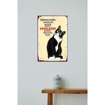 Kuşe Kağıt Duvar Posteri Kedilerin Sadece Köleleri Olur Retro Vintage Drtr0033 7/8 Yaş