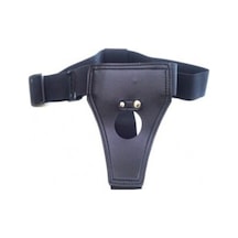 Playboy Siyah Deri Lastikli Protez Fantezi Kemeri / Playboy Black Leather Elastic Prosthetic Fantasy Belt