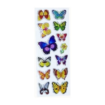 Sticker Kabartmalı Stiker Defter, Planlayıcı Etiket Kelebek Cb395 16x7 Cm