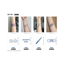 Minimal 5 Cm Yarı Kalıcı Geçici Dövme 4 Adet Birden Aylık Mini Set 8