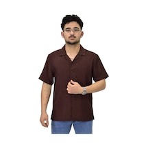 Erkek Spor Silim Fit Kısa Kol Gömlek G5031 Bgl-st04497 Kahve