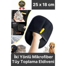 Yeniden Kullanılabilir İki Yönlü Mikrofiber Kedi Köpek Evcil Hayvan Tüy Toplama Eldiveni 25 X 18 Cm