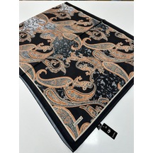 Qashka Saten İpek Şal Etro Desen Lbt0112-41282 Çok Renkli