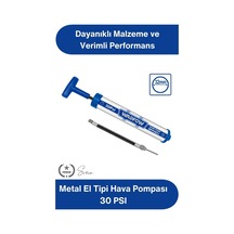 Elpompası Metal El Tipi Hava Pompası 30 Psı Mini Bisiklet Lastik Top Şişirme Pompası Alüminyum Gövd