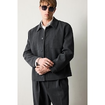 Defacto Regular Fıt Polo Yaka Astarlı Blazer Ceket G6393ax26augr309 Gri-gr309