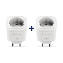 Hybrone Akım Korumalı Wi-fi Akıllı Priz, 2li Set, 16 Amper, Enerji İzleme, Çocuk Kilidi, Uygulama İle Uzaktan Kontrol