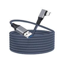 Oculus Quest İle Uyumlu Link Kablosu 6mt, 5gbps Usb Hızlı Veri Aktarımı, Hızlı Şarj Usb-c, Quest 2 Uyumlu Usb To Type-c