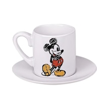 Mickey Mouse Türk Kahvesi Fincanı Beyaz