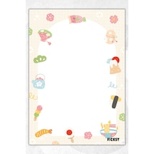 A5 Mutfak - Bloknot Çizgisiz Defter - 50 Yaprak - Memopad - Notepad - Not Defteri - Not Kağıdı Çok Renkli Çok Renkli
