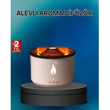 Alev Efektli Buhar Makinesi Aromaterapi, Nemlendirme Ve Işık Modlu Tasarım