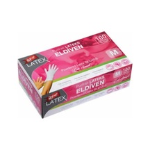 100 Adet Latex Eldiven M Beden Dmk Pudralı Lateks Eldiven