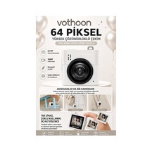 Mini Dijital Kamera 64mp 16x Digital Zoom Retro Vintage 1.4 Ekranlı Video Kamera Taşınabilir Tasarı Beyaz